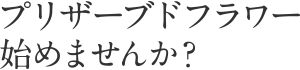 プリザーブドフラワーを始めませんか？